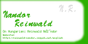 nandor reinwald business card